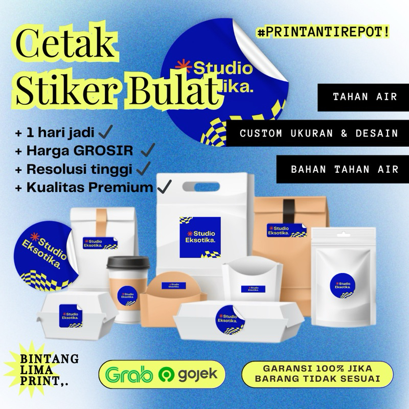 

[PRINT CEPAT] Sticker Anti Air Vinyl GROSIR | Cutting | Custom Design | Custom Size |