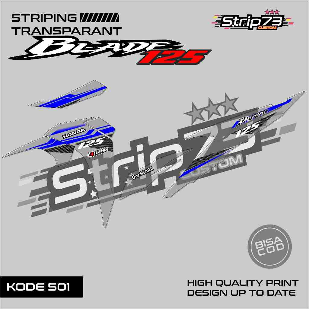 501 STRIPINGTRA4NSPARAN BLADE 125- STRIPING TRANSPARAN BLADE 125 SIMPLE