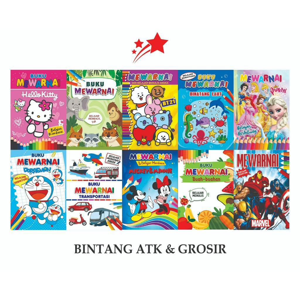 

Buku Cerita Dan Mewarnai Bintang 10 Serie Gambar / Buku Mewarnai, Belajar & Berhitung Jumbo // Satuan