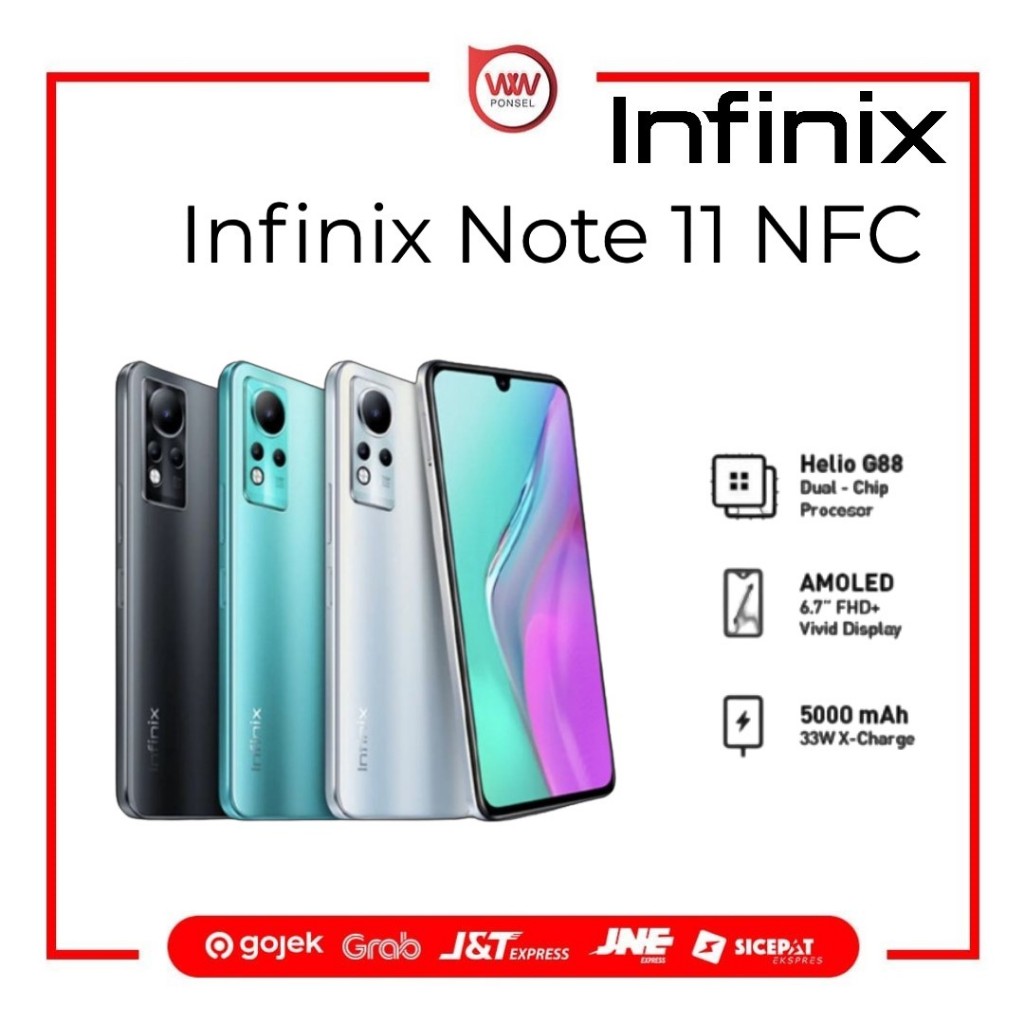 HP Infinix Note 11 NFC X663B RAM 6GB Internal 128GB Garansi resmi