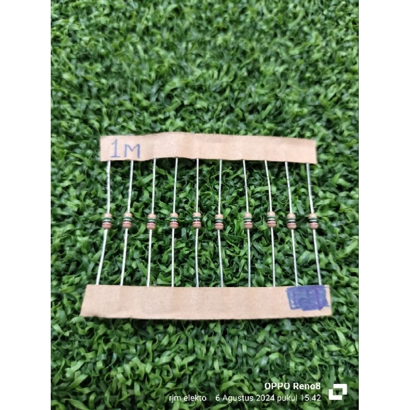 10pcs resistor ukuran 1M  1/8watt