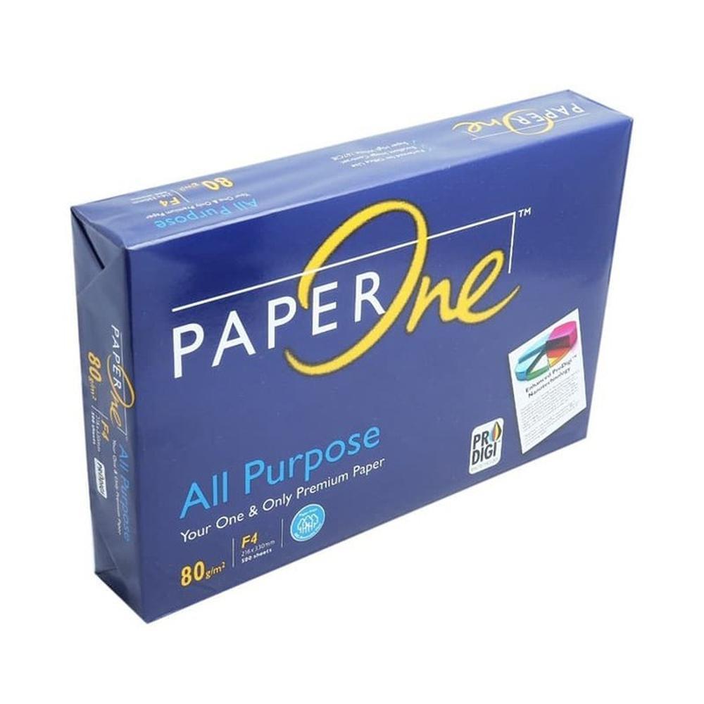

PaperOne Folio F4 80gsm Kertas folio All Purpose print dan fotocopy 1 Rim