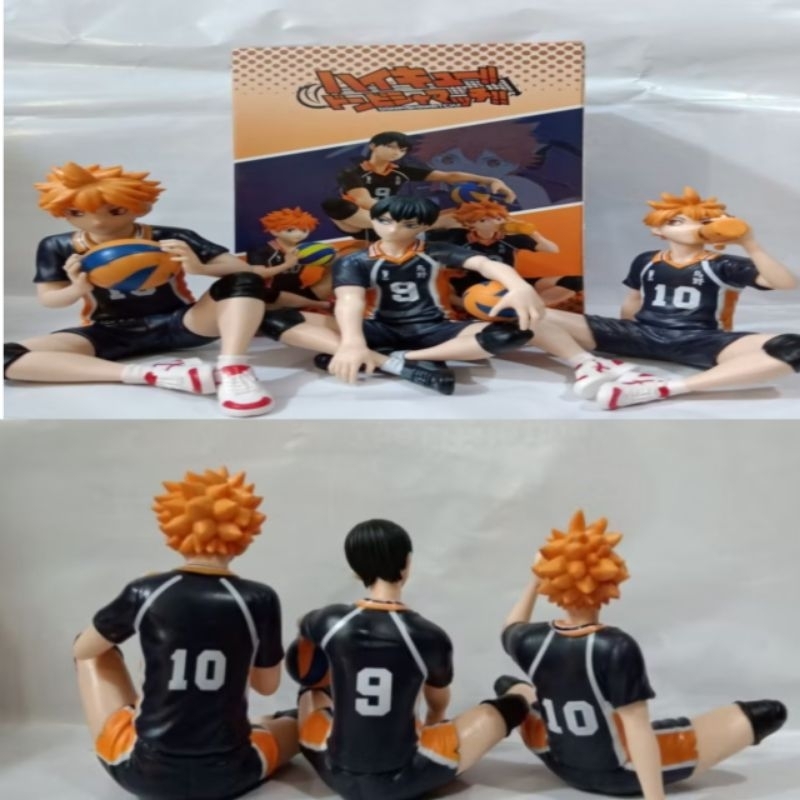 Figure Haikyuu shoyo hinata tobio kageyama Shoyo Tobio Pegang Bola Volley Shoyo minum botol