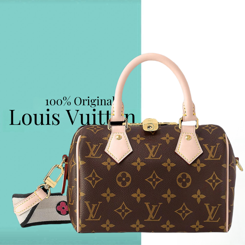 【Box + dust bag/100% Ori】Louis Vuitton LV speedy 20 Shoulder Bag/tas lv wanita/LV bag/lv nano speedy