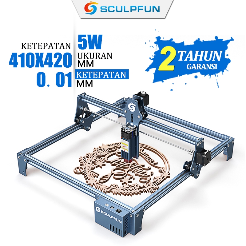 SCULPFUN S9 Authentic Laser CuttingGaransi 2tahun Laser Engraver 5W Mesin Ukiran Laser Printer DIY