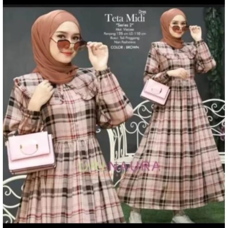 100RB 3PCS GAMIS TRATA WANITA TERBARU