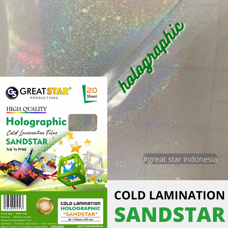 

KODE J8K Cold Lamination Film Holographic Sandstar A42