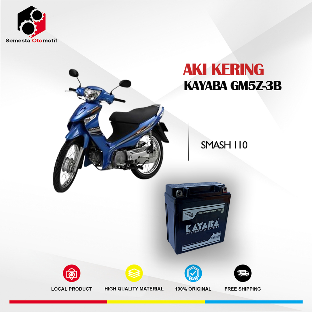 Aki Motor Smash 110 KAYABA GM5Z-3B Aki Kering