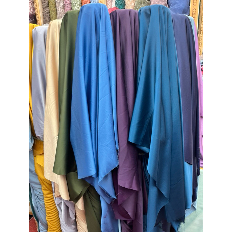 Kain Arrmani silk polos Original 100% untuk dress dan furing dalaman kebaya