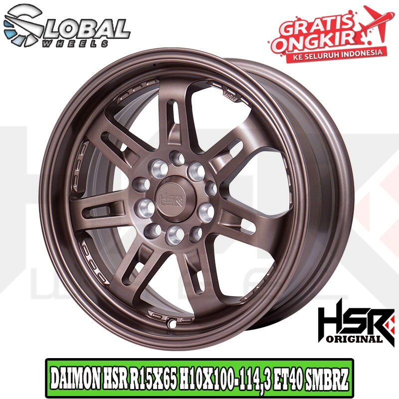 Velg Mobil TE37 HSR Daimon Ring 15 Buat Mobil Innova Ertiga Grandmax L300 Brv Xl7 Altis Terios