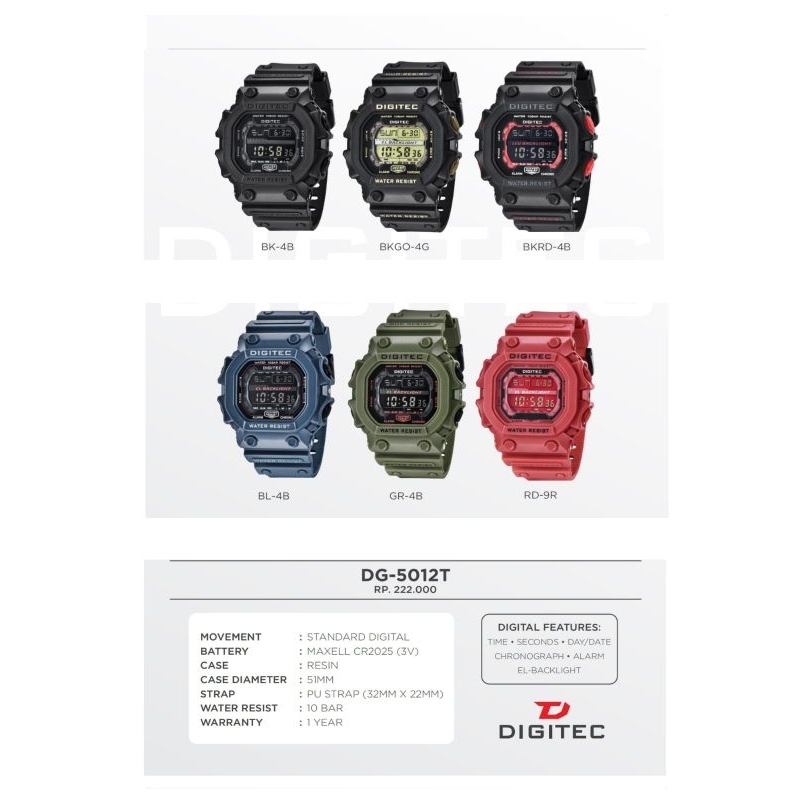Jam Tangan Pria Digitec DG-5012T Original