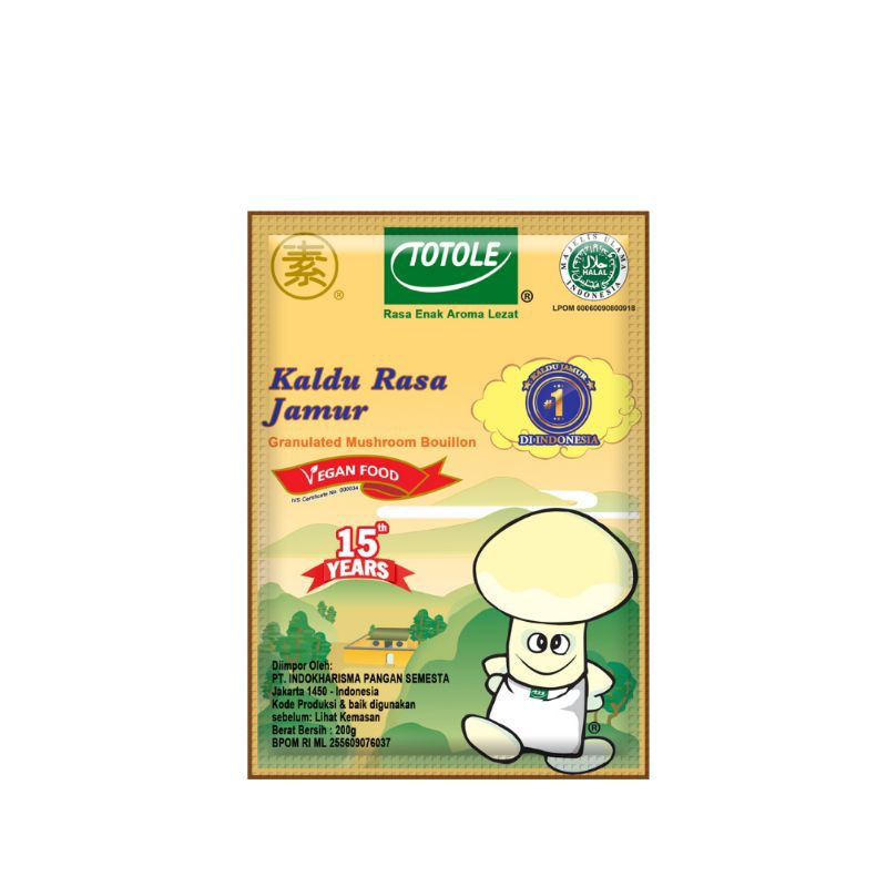 

Totole Vegan Food - Kaldu Rasa Jamur 200Gr