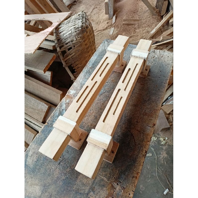Handle gagang hendel tarikan pintu kayu jati minimalis antik elegan kayu jati