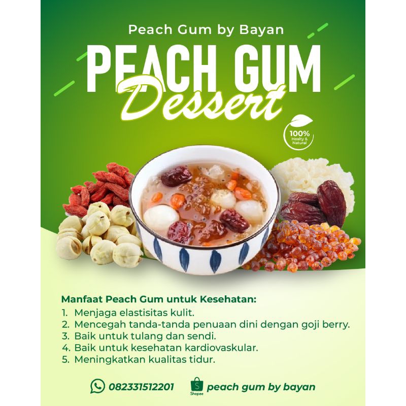 

peach gum dessert satu porsi