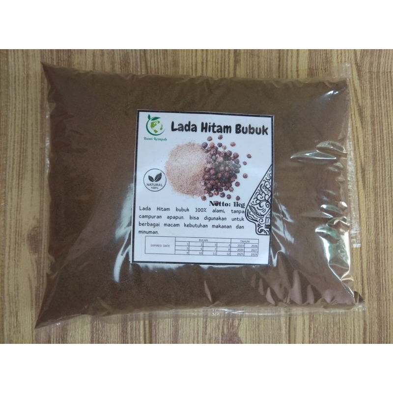 

lada hitam bubuk kemasan 1kg