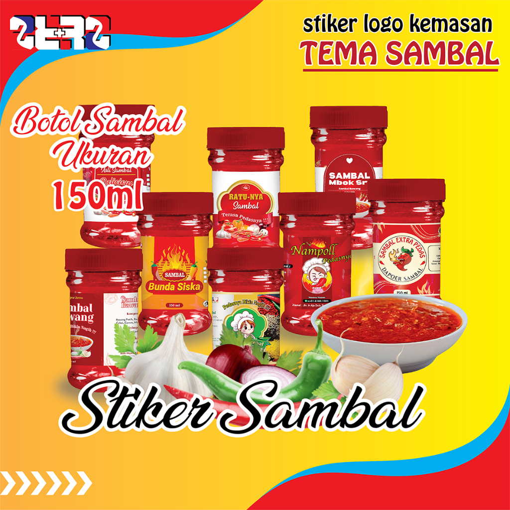 

Cetak Stiker Label Kemasan Sambal 150ml / Gratis Desain CUSTOM