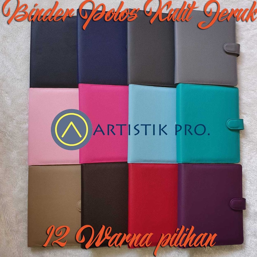 

KODE I67J BINDER POLOS KULIT JERUK 12 WARNA PILIHAN A52RING B526RING