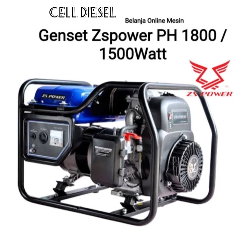 ZS POWER Mesin Genset Listrik PH 1800 - 1500 Watt