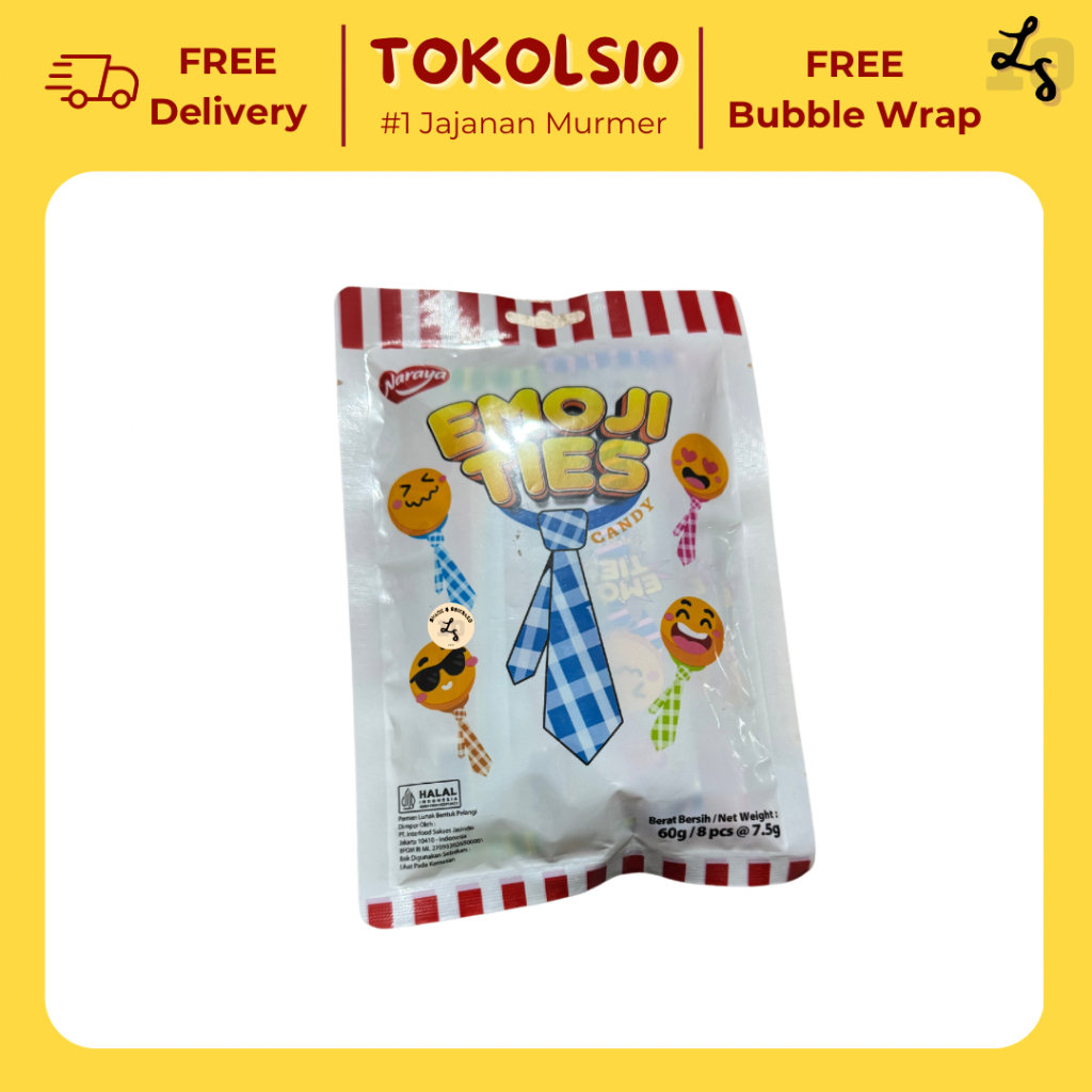 

Naraya Emoji Ties Permen Lunak Bentuk Pelangi Pouch/Box @7.5gr