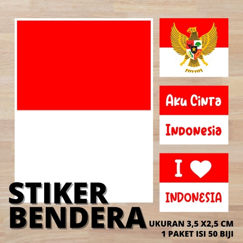 

1 Paket isi 50 PCS Stiker tempel pipi / stiker bendera termurah / stiker pipi