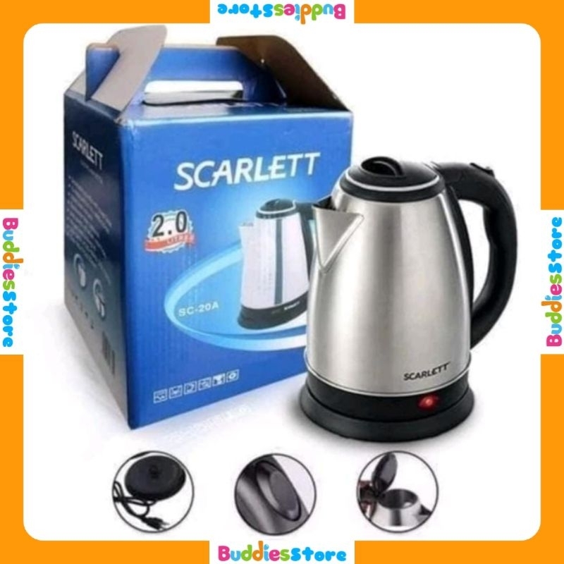 TEKO AIR PANAS LISTRIK KETTLE - TEKO LISTRIK PEMANAS AIR STAINLESS STEEL
