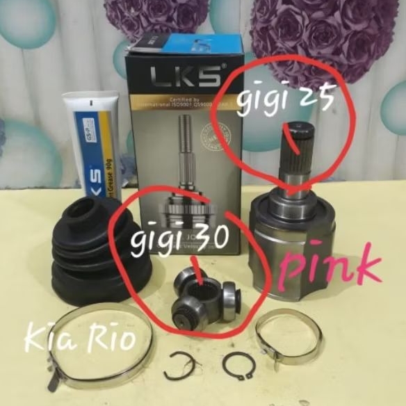 CV Joint Dalam Inner As Roda Depan Dalam Kia Rio