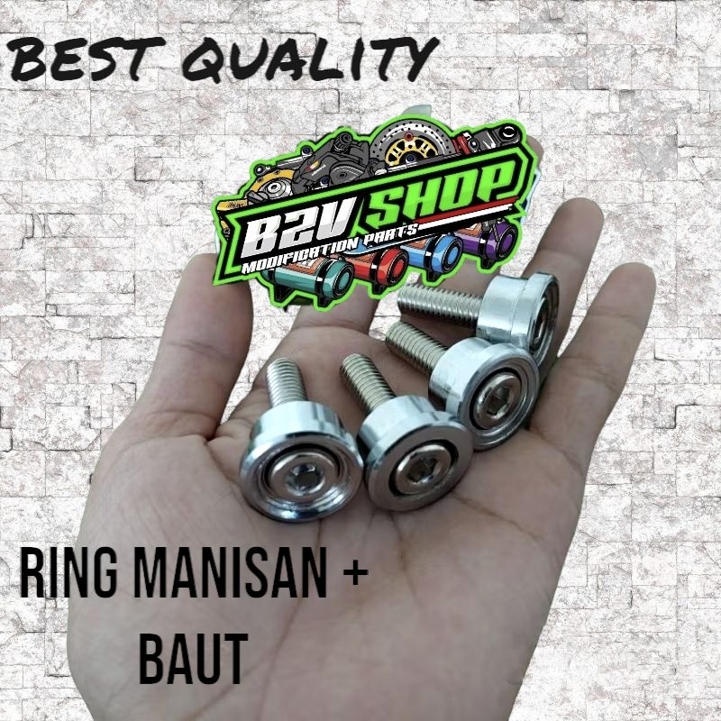 BAUT L SET RING PEMANIS CROME FOOTSTEP FUSTEP BASTEP CB150R CBR650 CB K45