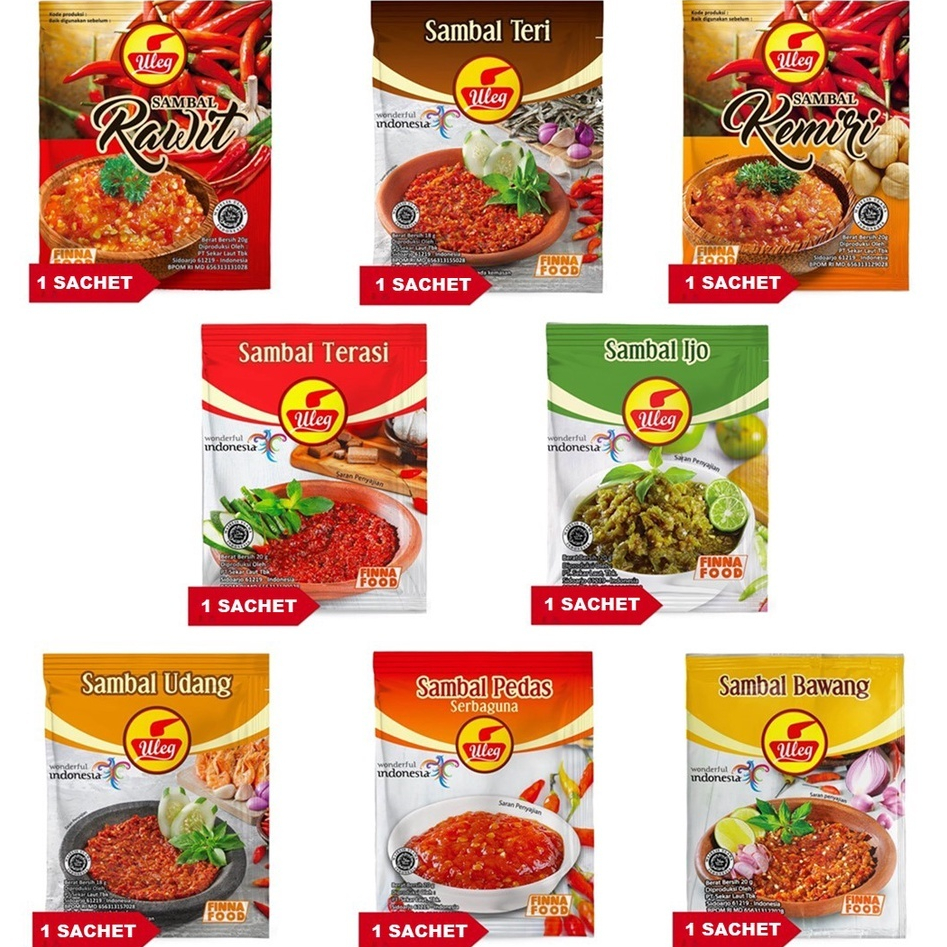 

SAMBAL ULEG SACHET berbagai varian rasa(10 SACHET)