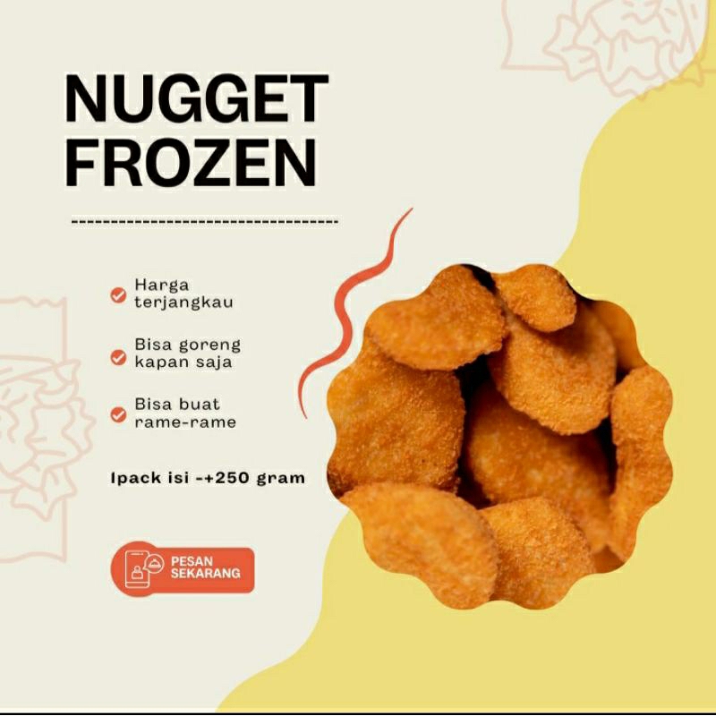 

Frozen Chiken Nugget full daging ayam premium homemade 1 pack isi 22 pcs.