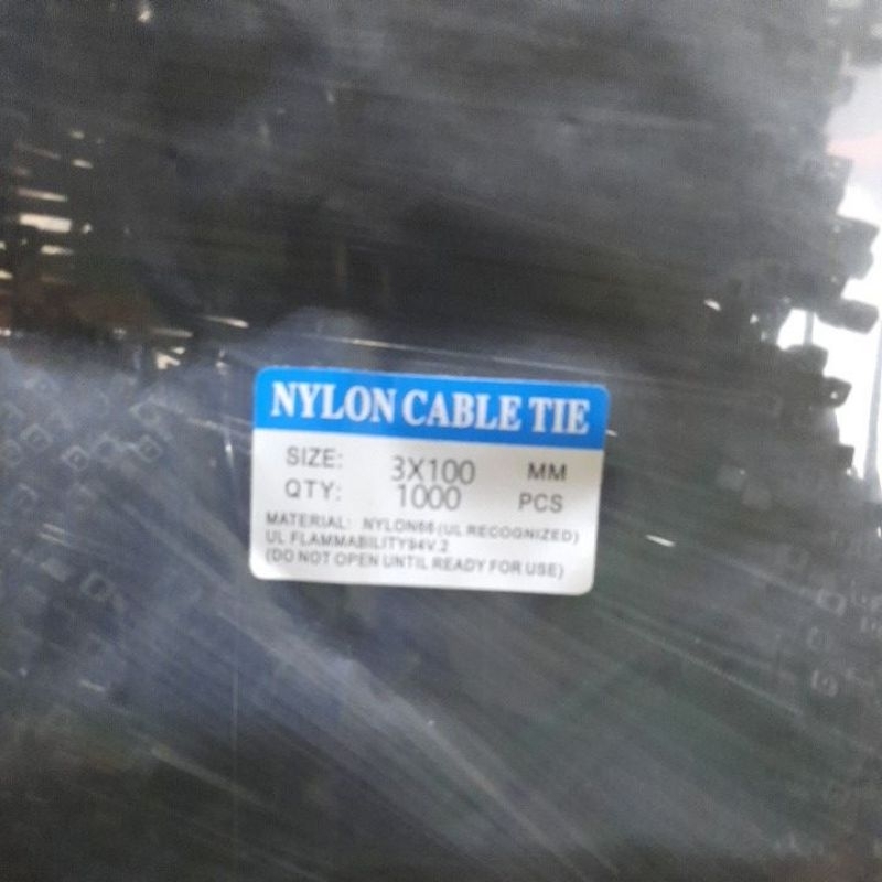 

HenJO Kabel Ties 10cm Isi 1000pcs Warna Putih Hitam