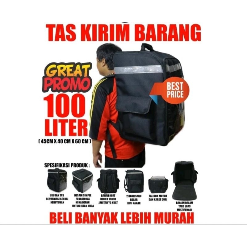 Tas Grabfood Tebal Anti air / Tas Delivery / Tas kurir / Tas Kirim Barang Jumbo