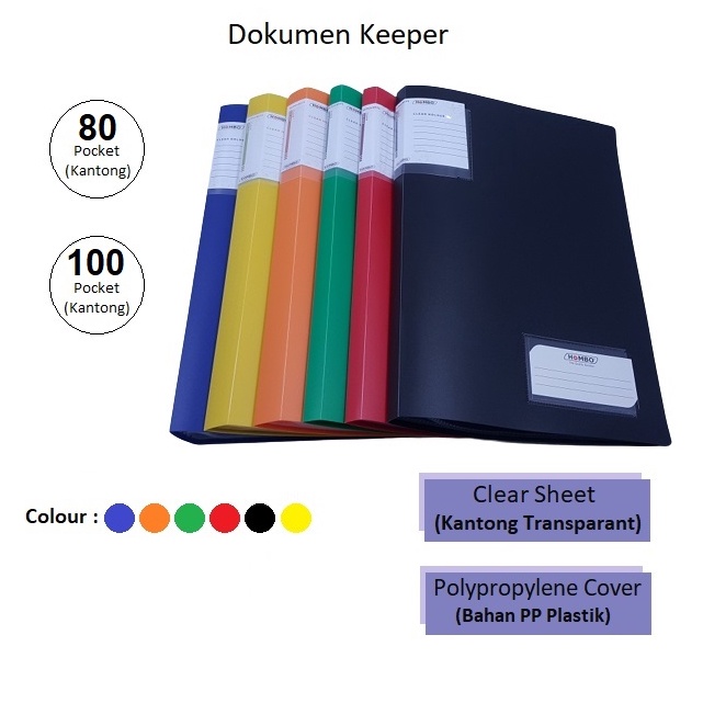 

KODE F7E Map Plastik Clear Holder File Dokumen Keeper F4 Folio 8 1 Lembar Hombo