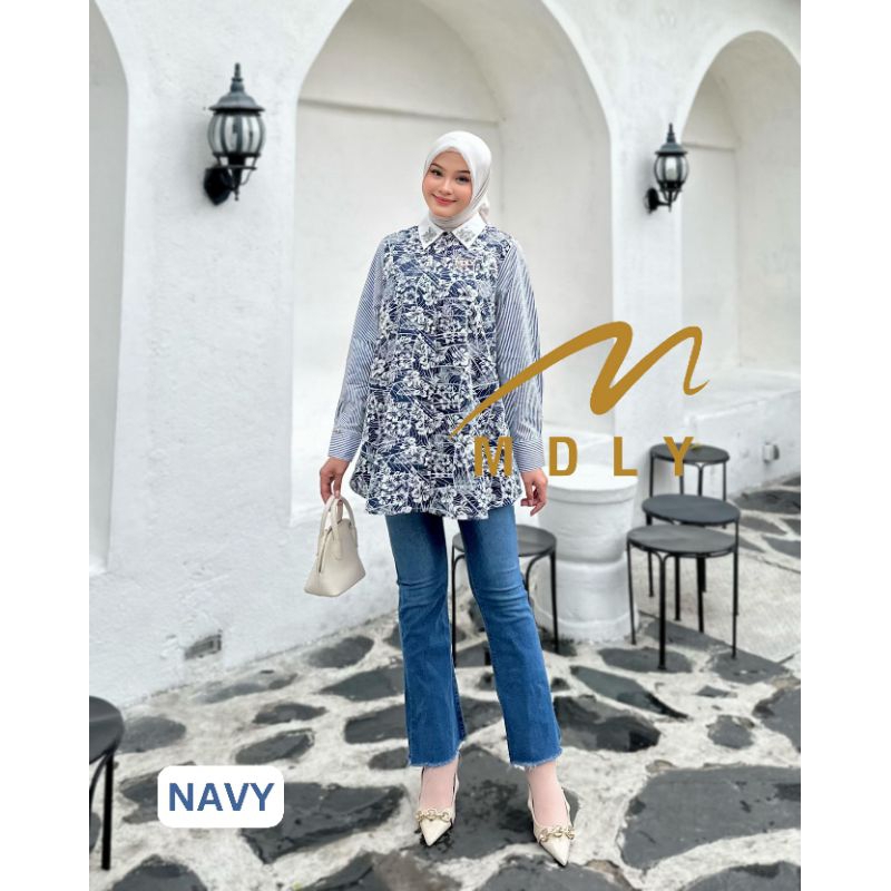 MDLY Raykha kemeja Tunik wanita terbaru KiNARA Shirt by Mdly