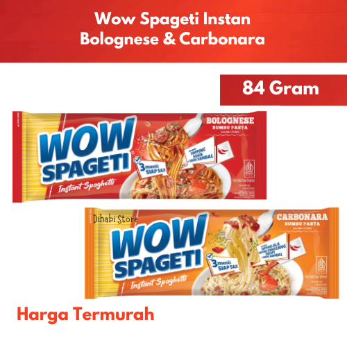 

Wow Spageti Instan Bolognese 84 Gram Carbonara 88 Gram Mie Pasta Sphagetti