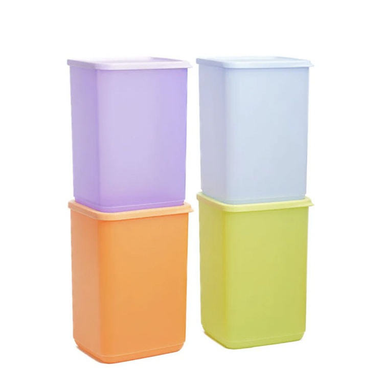 Tupperware Tall Square Round 4pcs TALL SUMMER