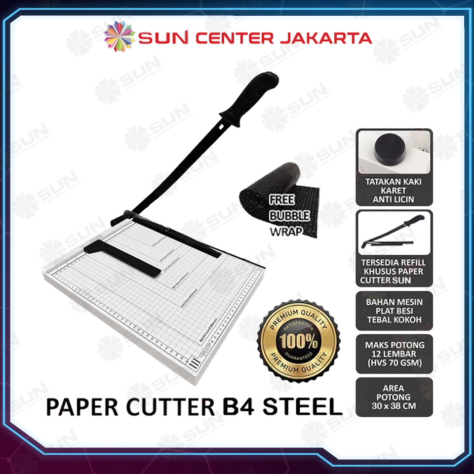

KODE N77E Paper Cutter Folio F4 B4 Alat Potong Mesin Pemotong Kertas HVS Sticker Dos PVC ID Card Yellow Board Art Paper Vinyl Bontax Camel Kertas Foto A5 A4 F4 B4 Glossy Silky Glossy Photo Paper