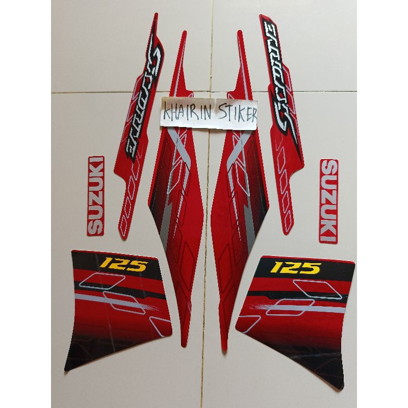 striping stiker SkyDrive merah