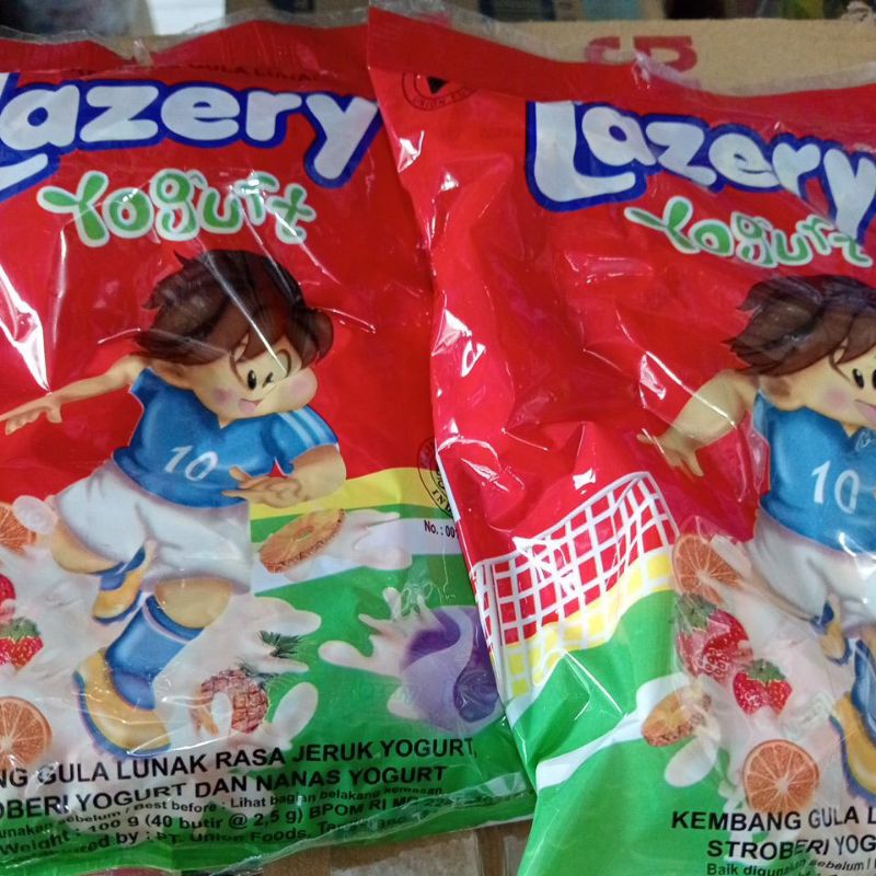 

PERMEN LAZERY YOGURT sak kecil 100g(40butir@2.5g)