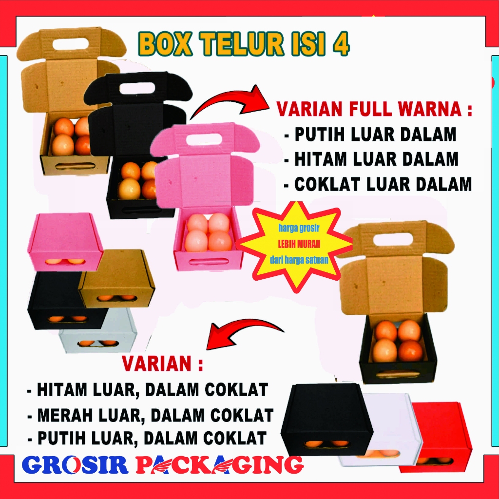 

Box Telur Isi 4/ Kardus/ Karton/ Karton Telur
