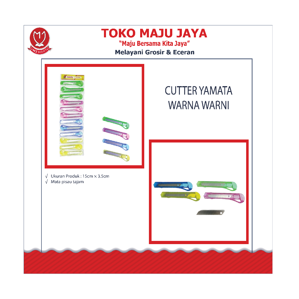 

CUTTER YAMATA WARNA WARNI