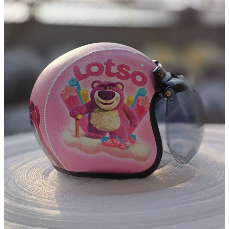 Helm Bogo Anak Retro Kulit Classic SNI Aneka Motif Lucu 2-7Tahun