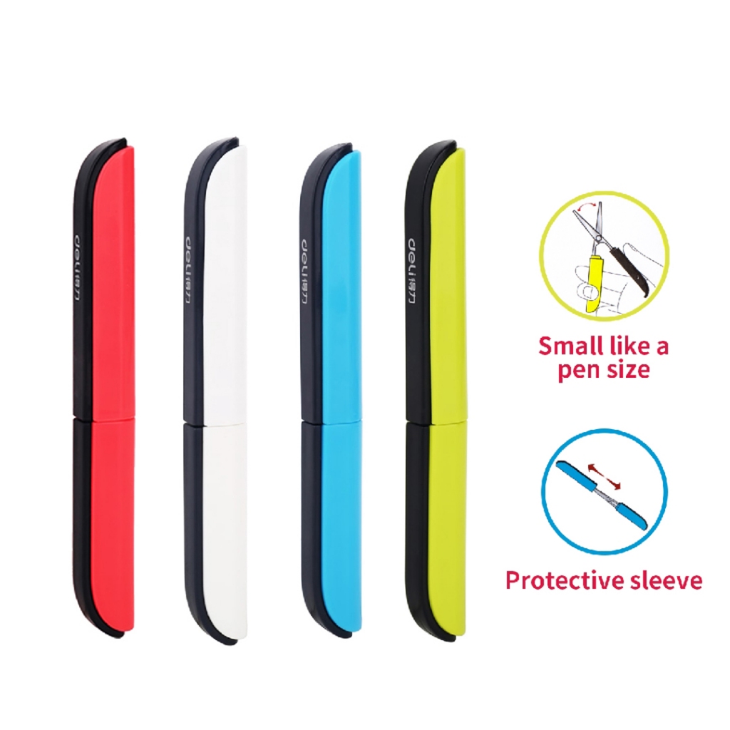 

Gunting Mni 106mm No. 0600 DELI / Gunting Stainless Steel Tahan Lama / Gunting Ada Tutup Pelindung