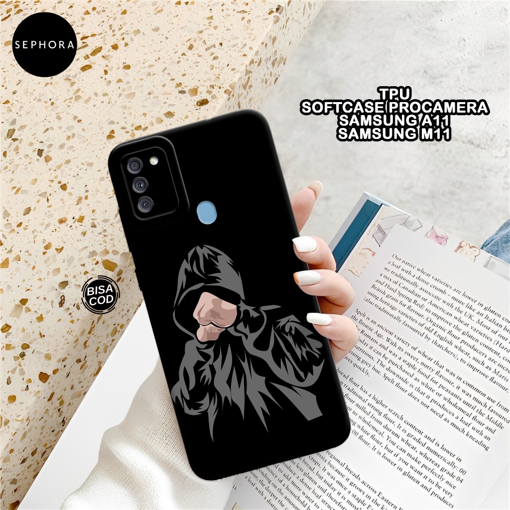 Softcase Samsung A11 / M11 Terbaru - Fashion Case Hitam - Case Samsung A11 / M11 - Case Pro Camera -