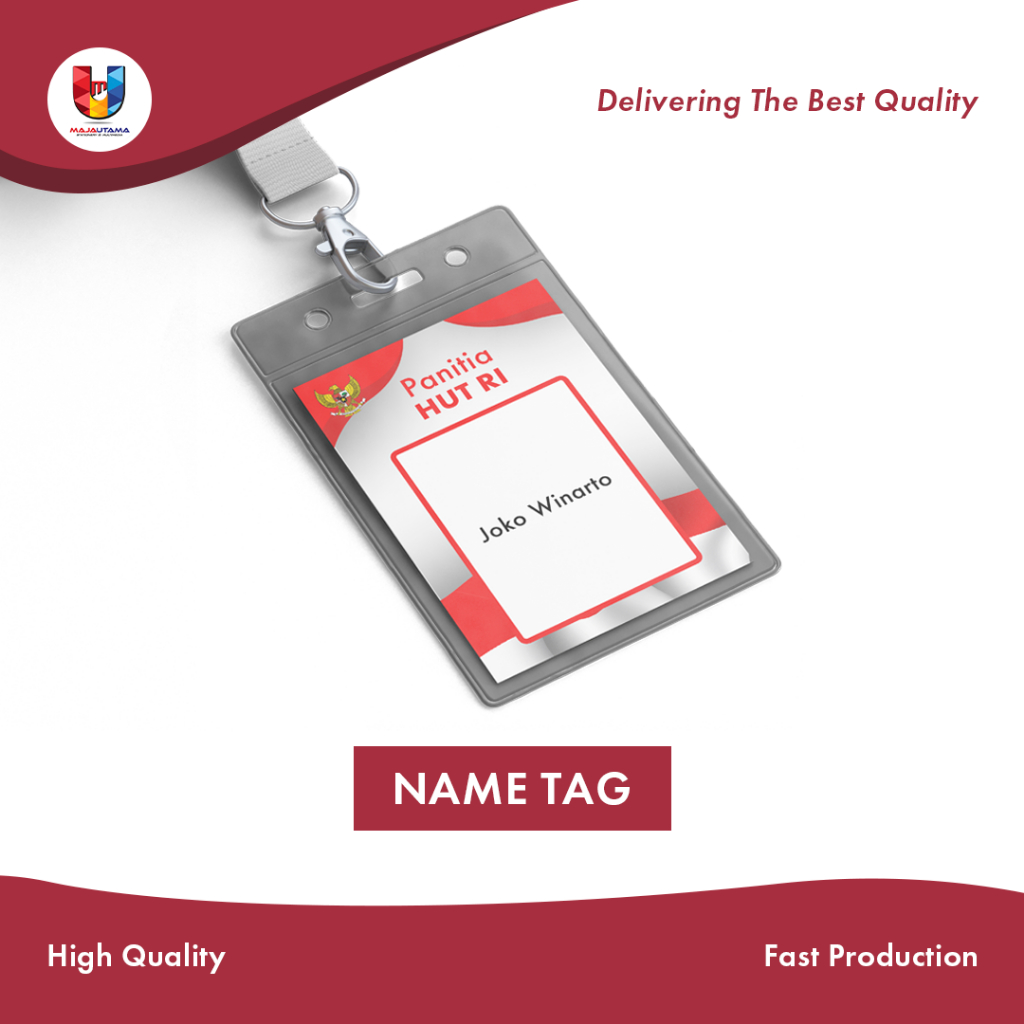 

Name Tag Pack Panitia 17 Agustus Dirgahayu HUT RI - Tanda Pengenal Pengurus Kemerdekaan