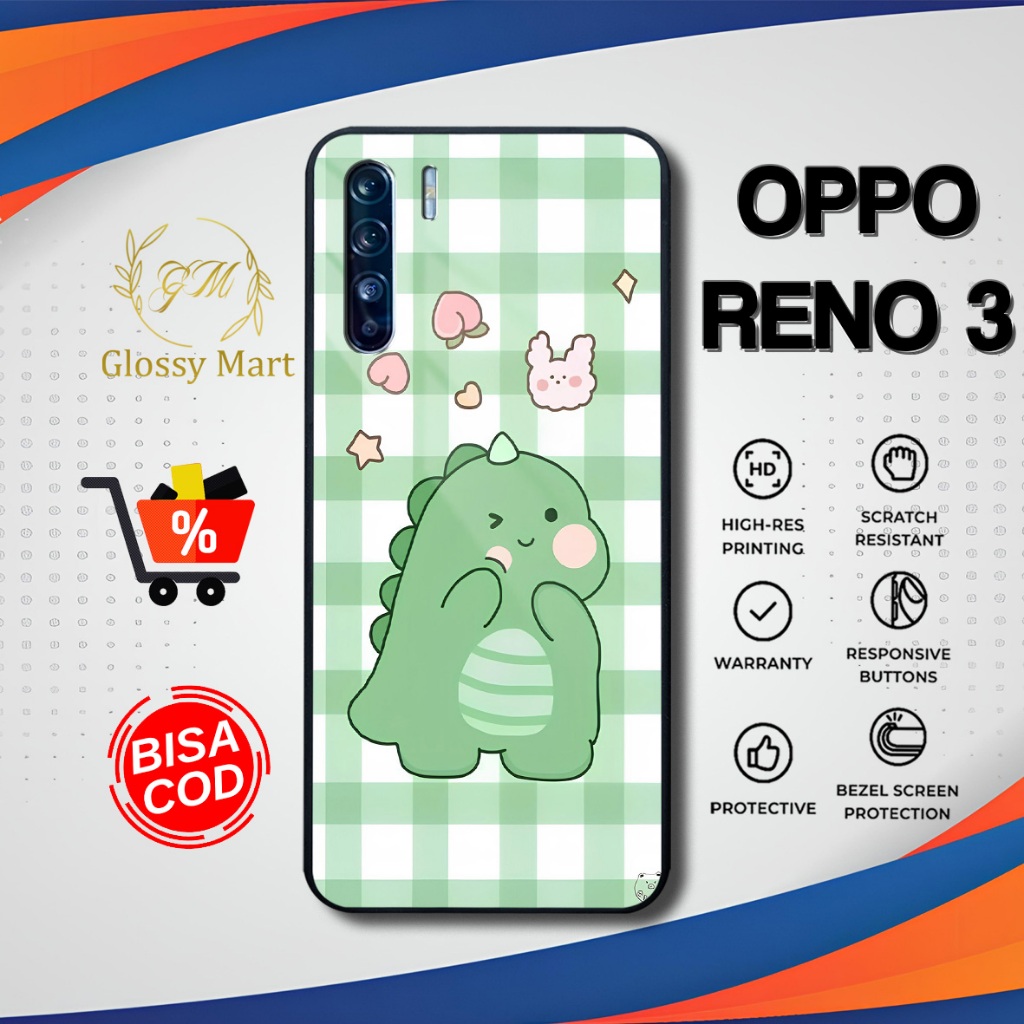 Case Oppo Reno 3 Terbaru Casing Oppo Reno 3 Dino Imut Softcase Hardcase glossy Kesing Oppo Terlaris 