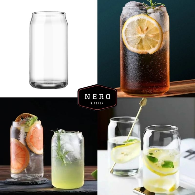 Gelas Can Kaca / Gelas Aesthetic / Gelas Estetik / Gelas Beer Can / Gelas Cafe / Gelas Kafe / Gelas 