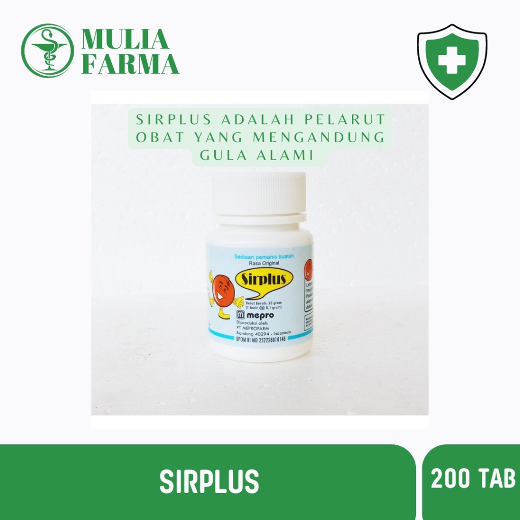 Sirplus Tablet Original / Pemanis Buatan / Gula untuk puyer / Campuran Obat Anak