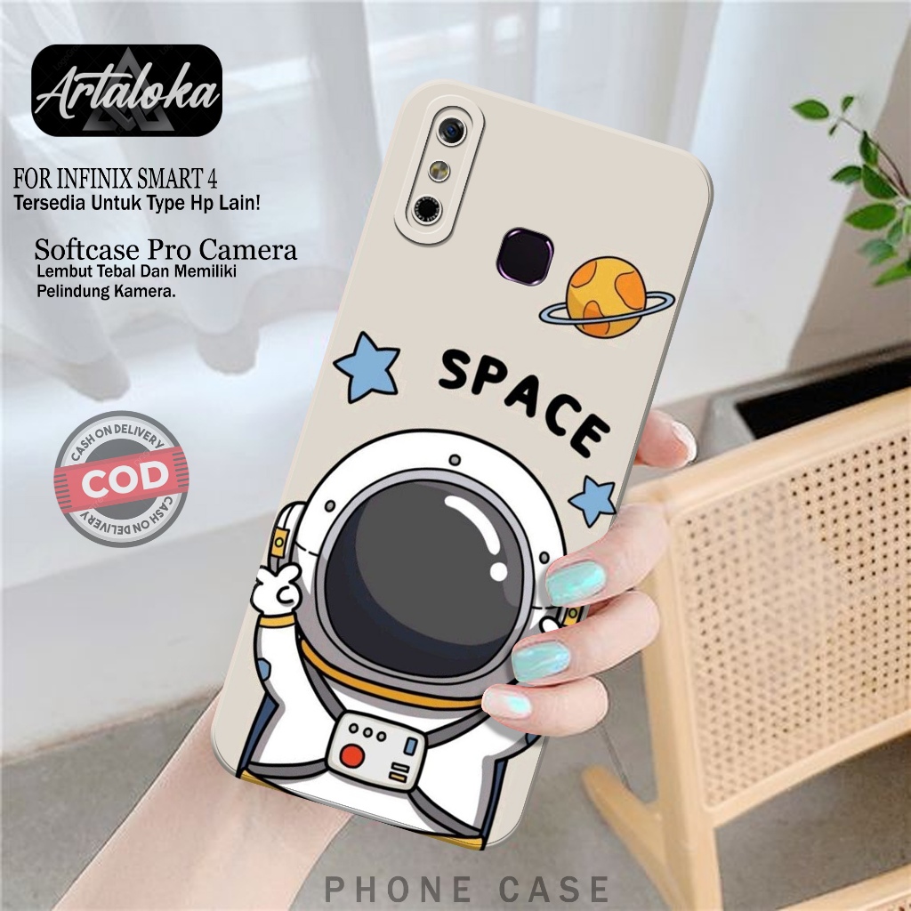 Case Hp Infinix Smart 4 Fashion Case Astronod Softcase Infinix Smart 4 Silikon TPU Pro Camera Casing