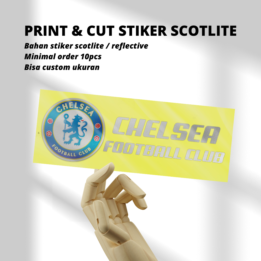 PRINT & CUT UV STIKER SCOTLIE / REFLECTIVE ( satuan ) | SUN PRINTING