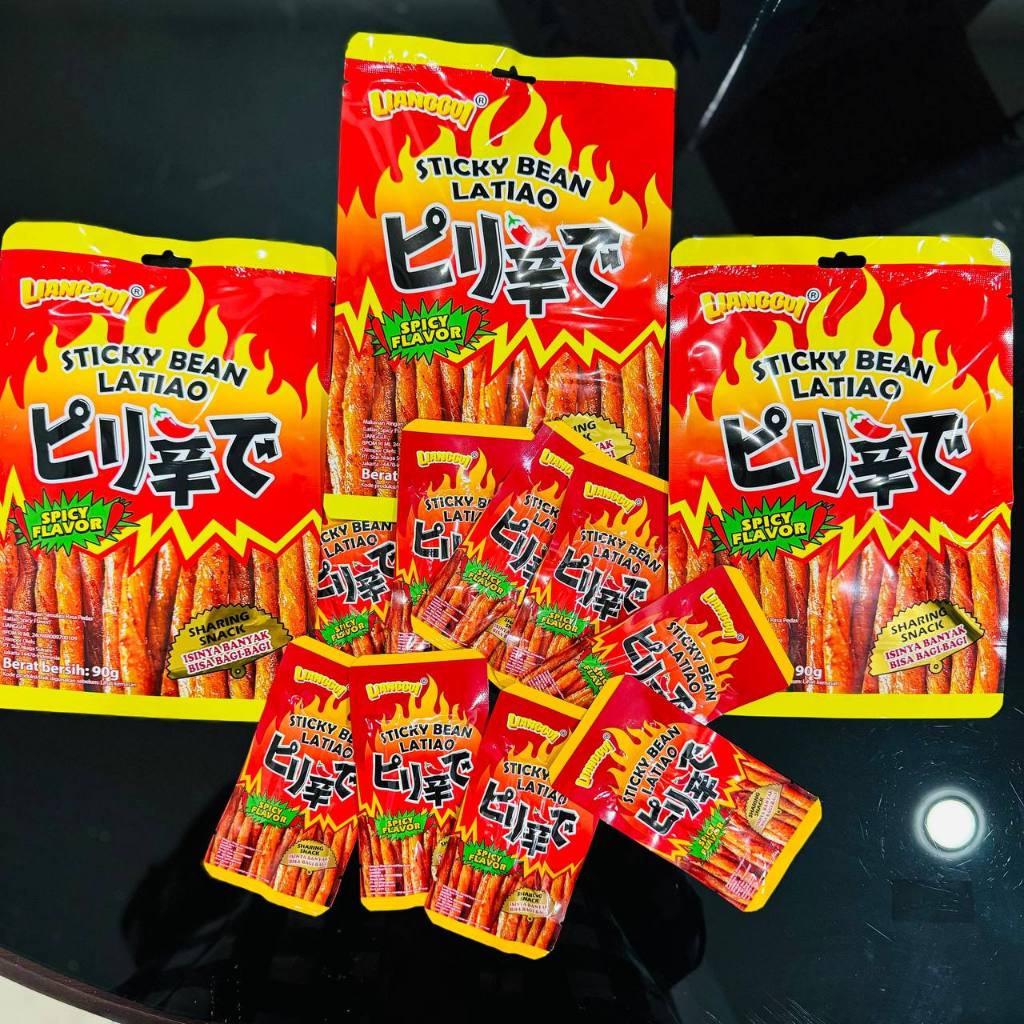 

LIANGGUI | STICKY BEAN LATIAO 9pcs x 10gr | STEAK LATIAO | SATE LATIAO | CEMILAN VIRAL | SPICY FLAVOR LEZAT DAN NIKMAT | Cemilan Yang Lagi VIRAL Import Dari CHINA